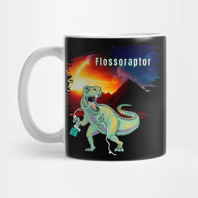 Flossoraptor - a dinosaur with great dental hygiene by TempoTees